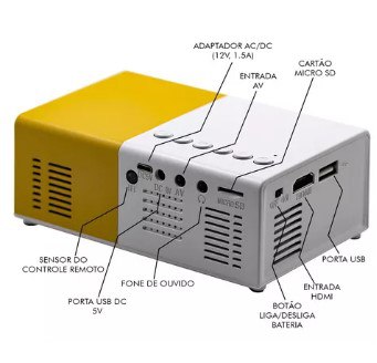 Mini Projetor Datashow Yg300 Portátil